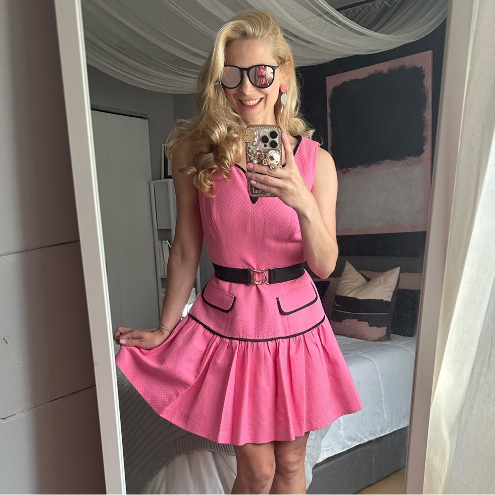 Max and Cleo pink barbiecore mod dress